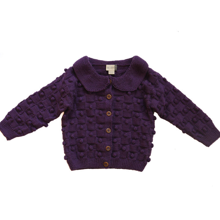 Kalinka Eggplant Ravena Cardigan