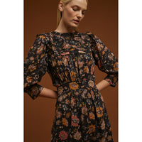 Soeur Black Floral Isa Dress