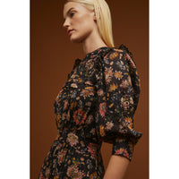 Soeur Black Floral Isa Dress