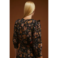 Soeur Black Floral Isa Dress