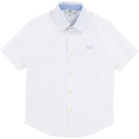 BOSS Hugo Boss White Classic Short Sleeve Shirt
