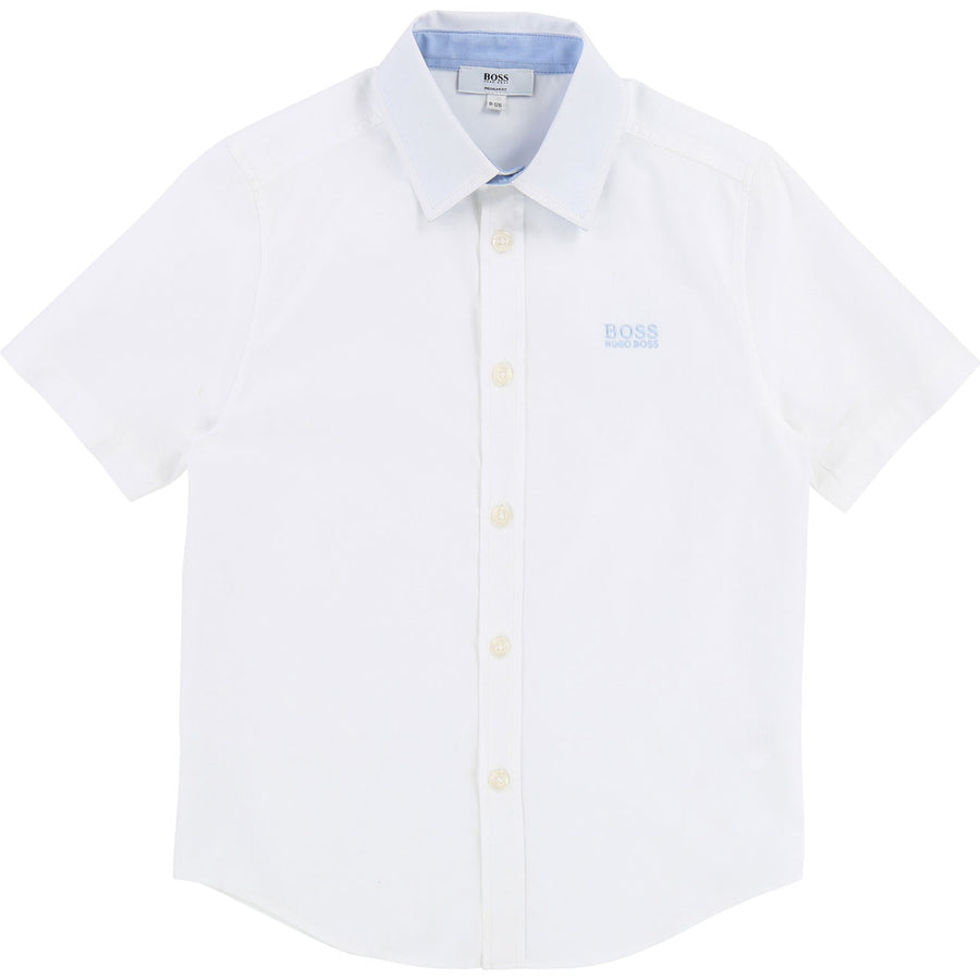 BOSS Hugo Boss White Classic Short Sleeve Shirt