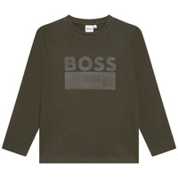 Hugo Boss Forest Green Long Sleeve T-Shirt