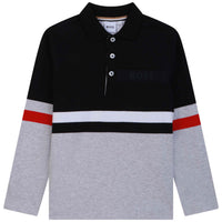 Hugo Boss Black Colorblock Long Sleeve Polo