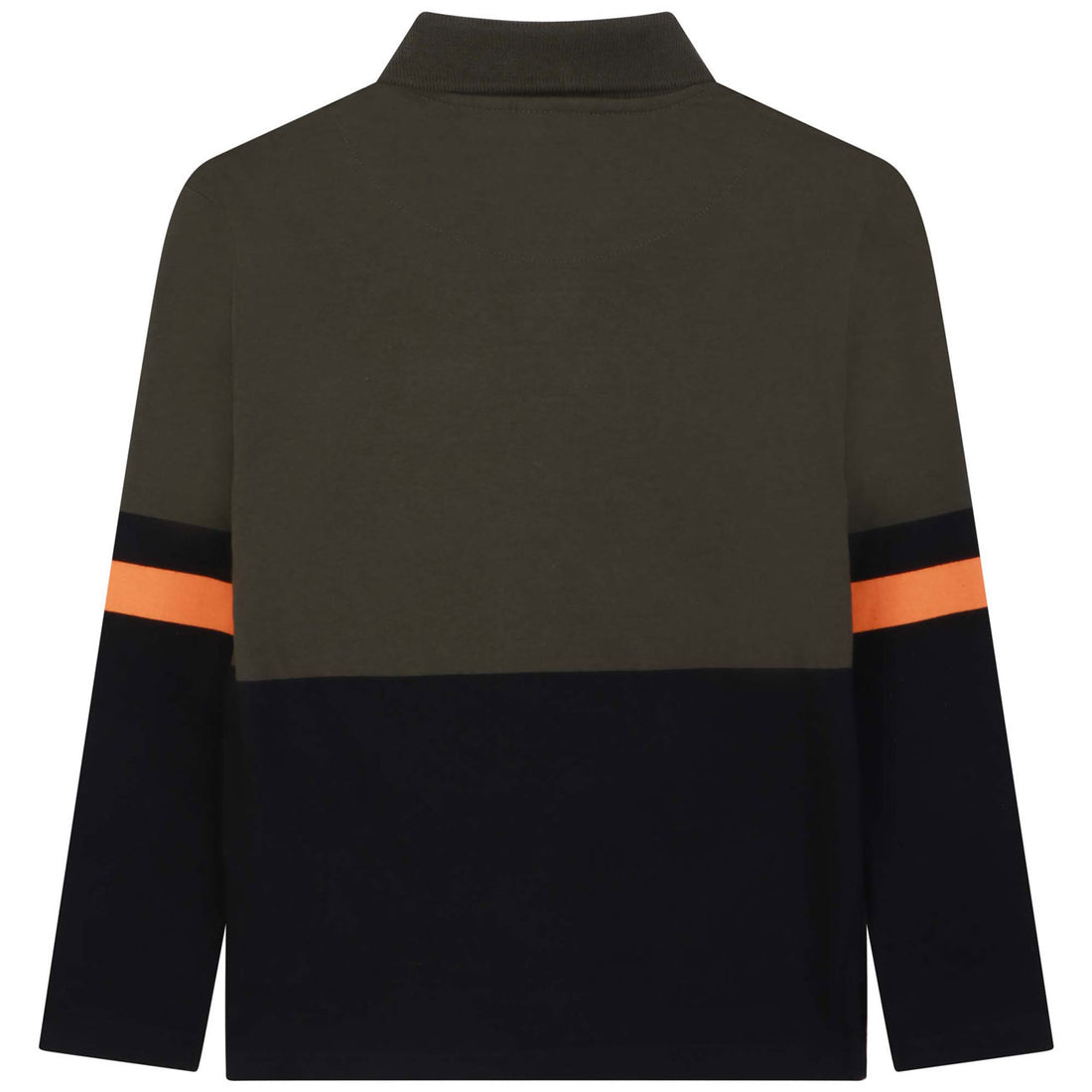 Hugo Boss Forest Green Colorblock Long Sleeve Polo