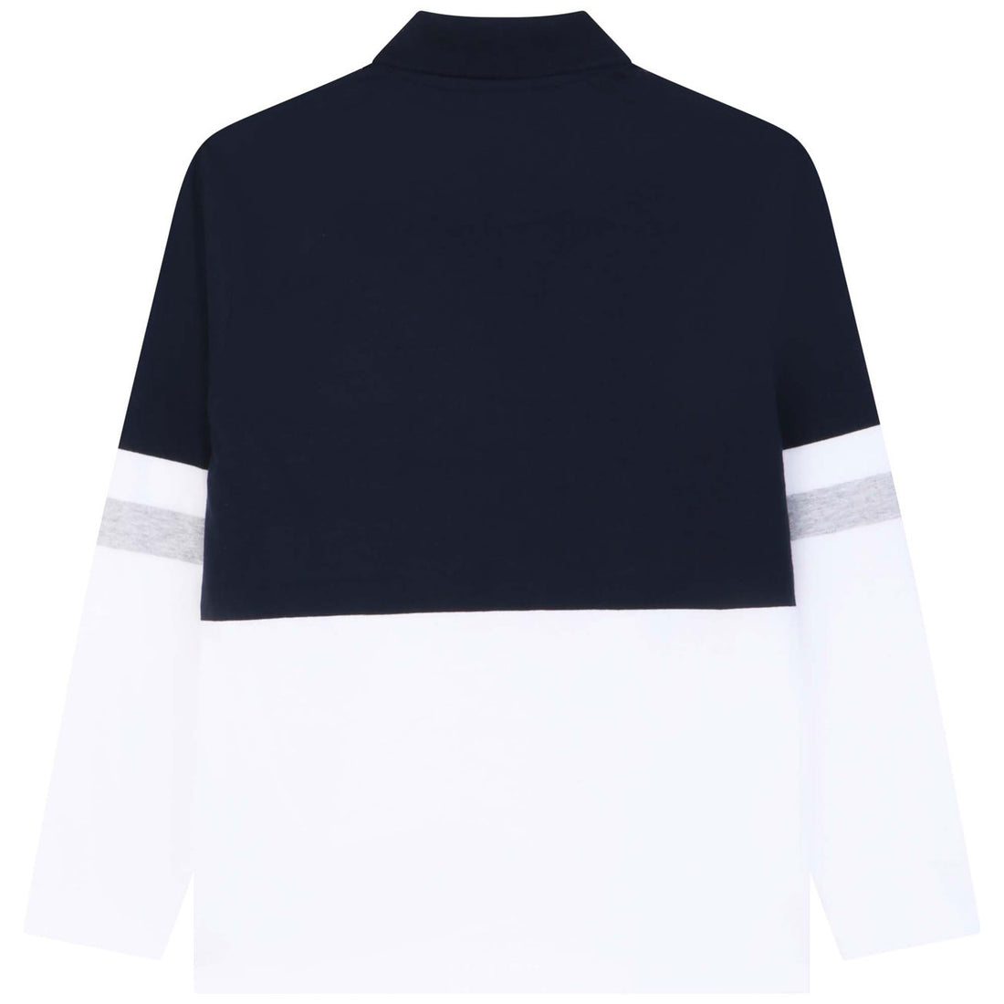 Hugo Boss Navy Colorblock Long Sleeve Polo