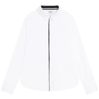 Hugo Boss White Long Sleeved Trimed Shirt