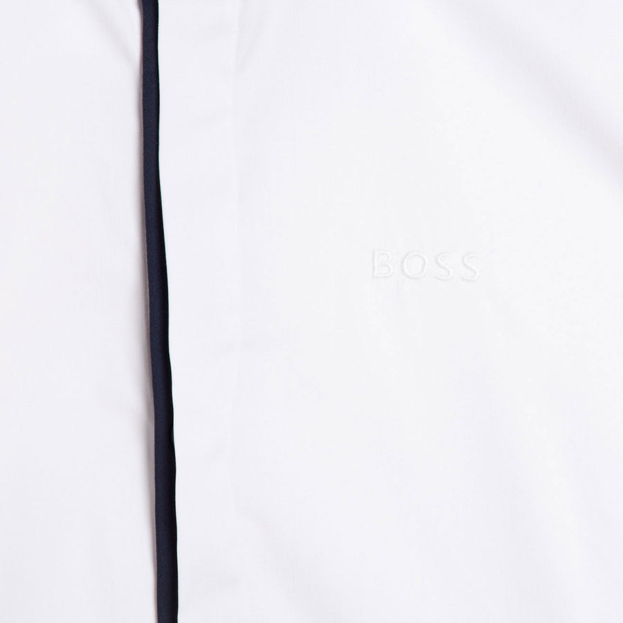 Hugo Boss White Long Sleeved Trimed Shirt