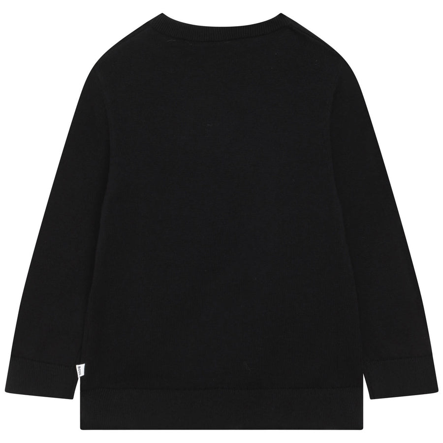 Hugo Boss Black Sweater with Boss Embroidery