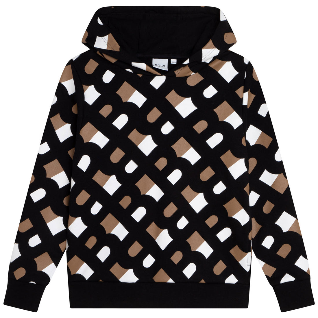 Hugo Boss Black Hoodie with Monogram Print