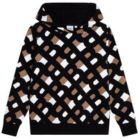 Hugo Boss Black Hoodie with Monogram Print