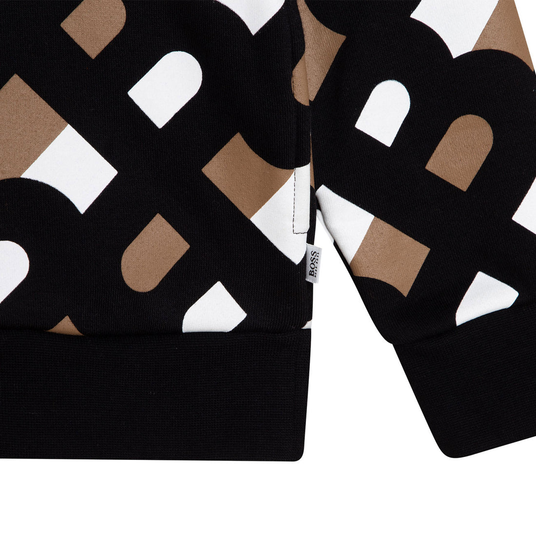 Hugo Boss Black Hoodie with Monogram Print