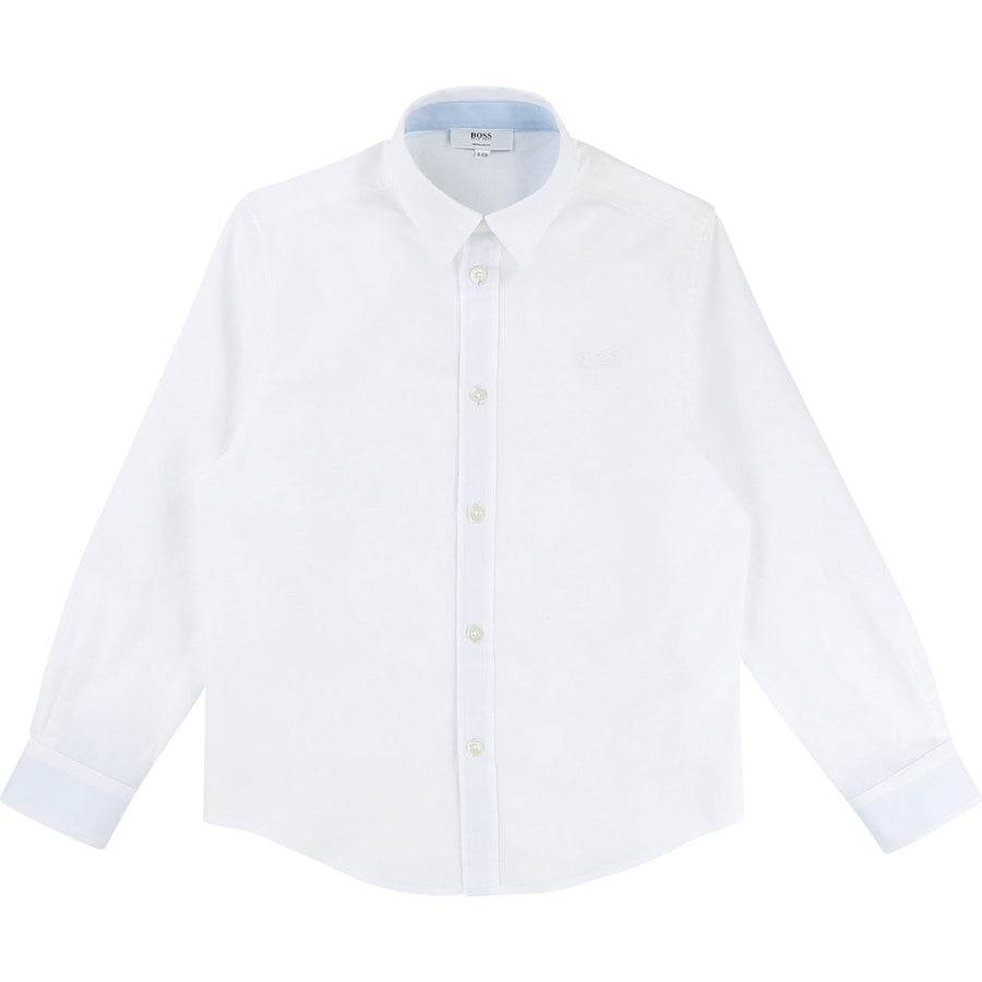 BOSS Hugo Boss White Classic Long Sleeve Shirt