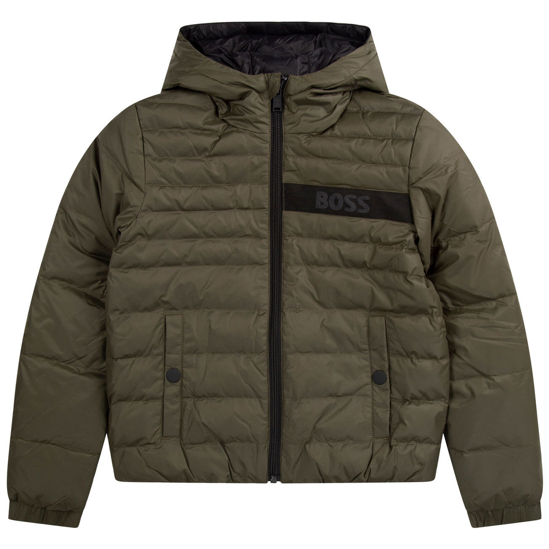 Hugo Boss Forest Green Reversible Down Puffer Jacket