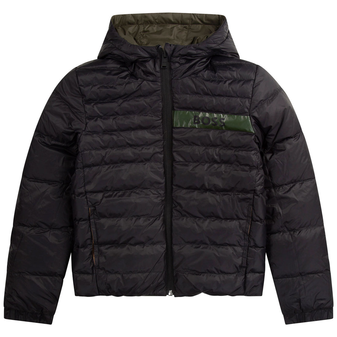 Hugo Boss Forest Green Reversible Down Puffer Jacket