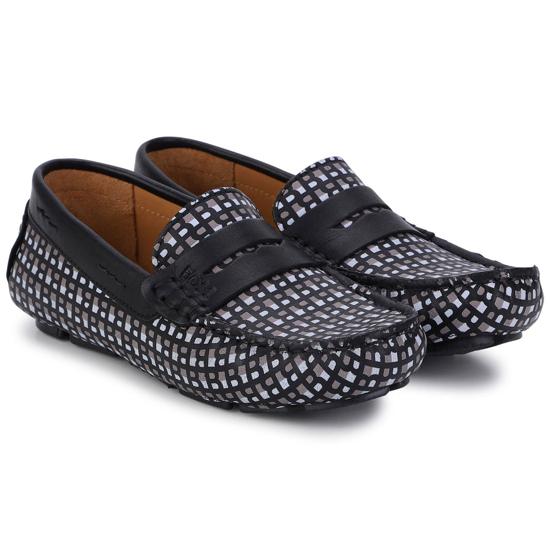 Hugo Boss Black Allover Print Moccasin