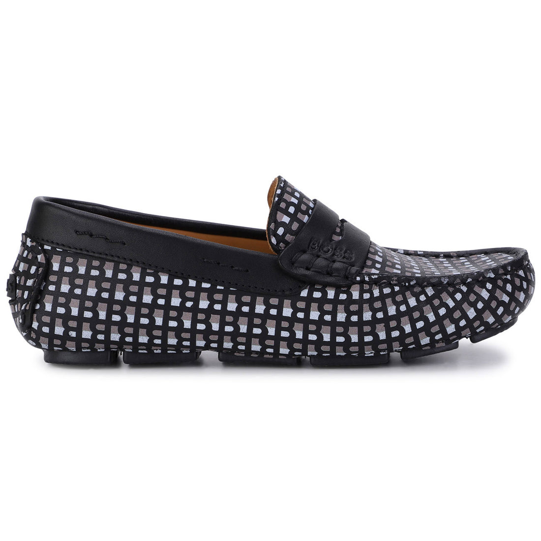 Hugo Boss Black Allover Print Moccasin