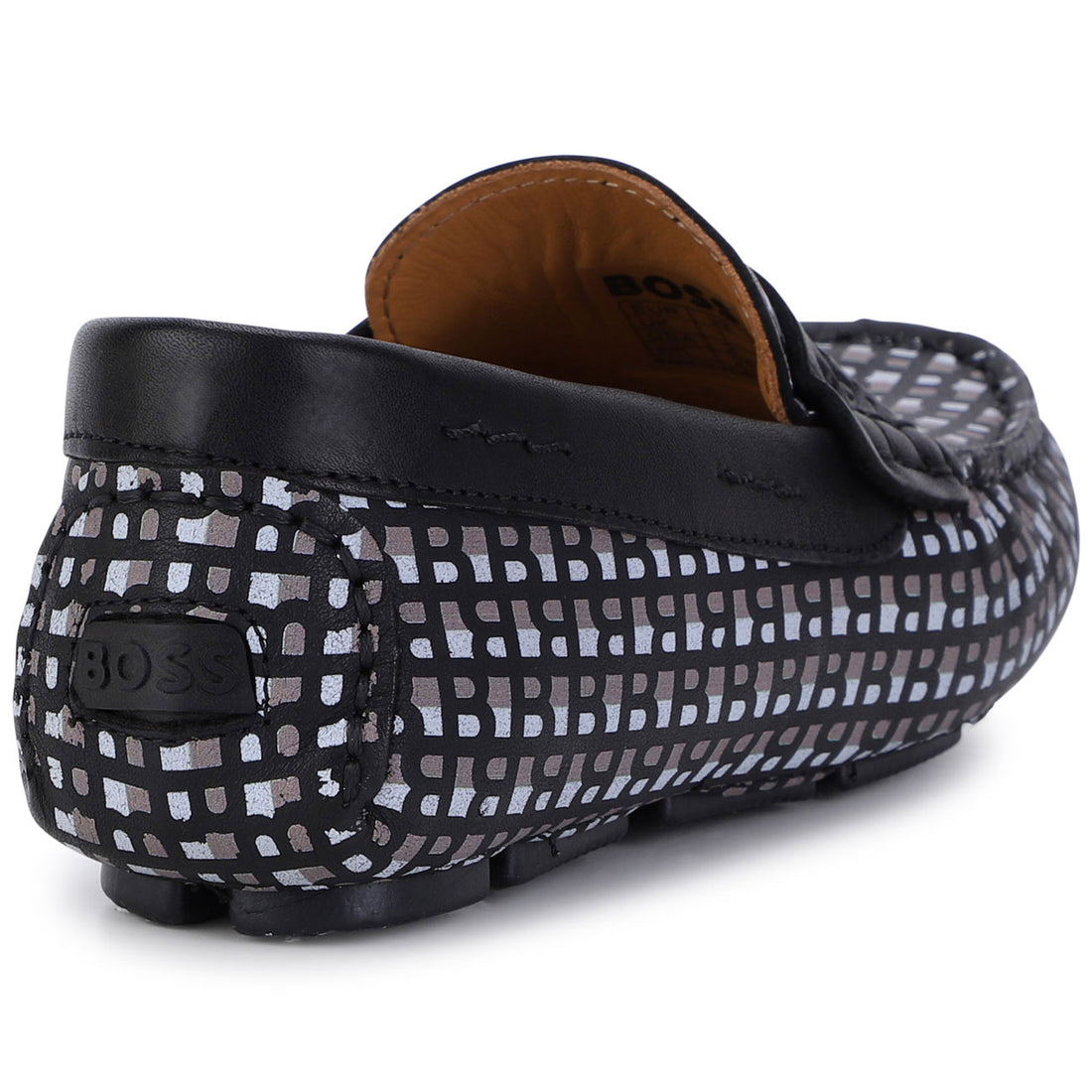 Hugo Boss Black Allover Print Moccasin