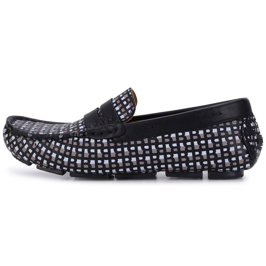 Hugo Boss Black Allover Print Moccasin