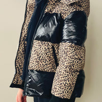 Vierra Rose Shiny Black & Leopard Vida Fun Jacket