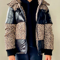 Vierra Rose Shiny Black & Leopard Vida Fun Jacket