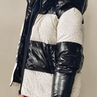 Vierra Rose Shiny Black & Snow Leopard Vida Fun Jacket