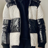Vierra Rose Shiny Black & Snow Leopard Vida Fun Jacket