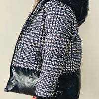 Vierra Rose Shiny Black & Print Charlyne Duvet Jacket