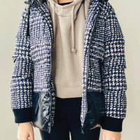 Vierra Rose Shiny Black & Print Charlyne Duvet Jacket