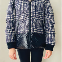Vierra Rose Shiny Black & Print Charlyne Duvet Jacket