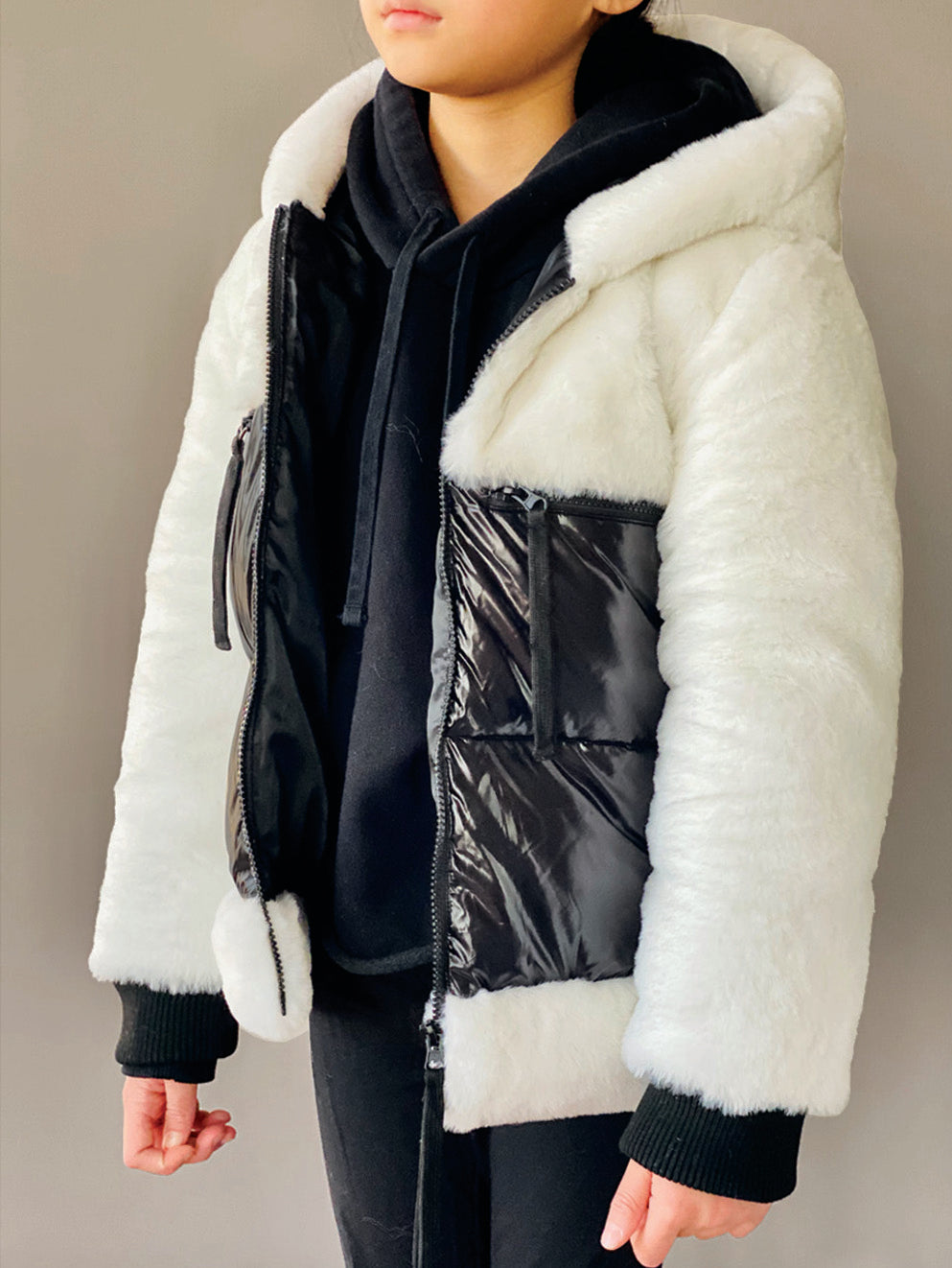 Vierra Rose Black & White Freeze Me Jacket