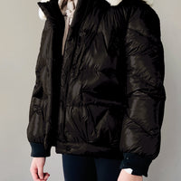 Vierra Rose Black Soho Fur Collar Jacket