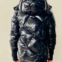 Vierra Rose Shiny Black Killer Quilted Jacket