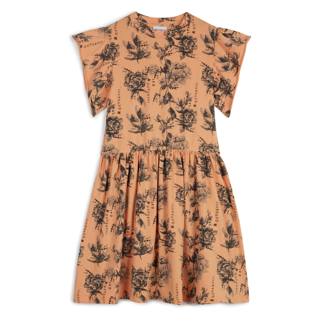 Wolf and Rita Flowers Peach Jacinta Dress