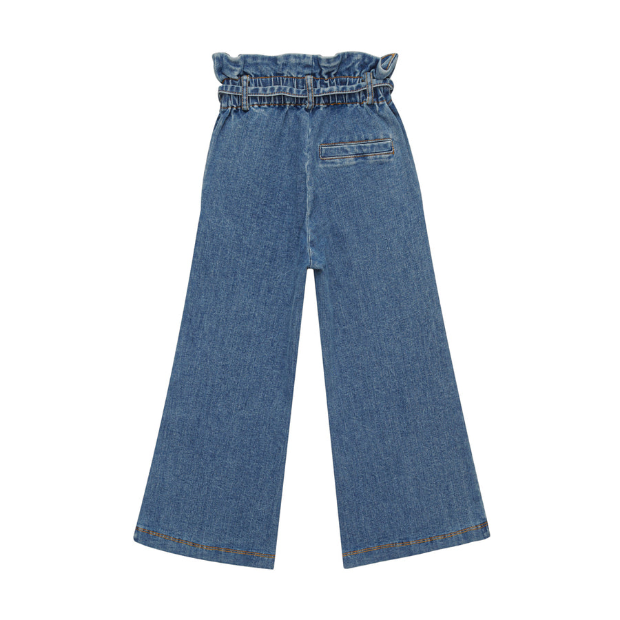 Little Hedonist Light Blue Denim High Wide Leg Pants