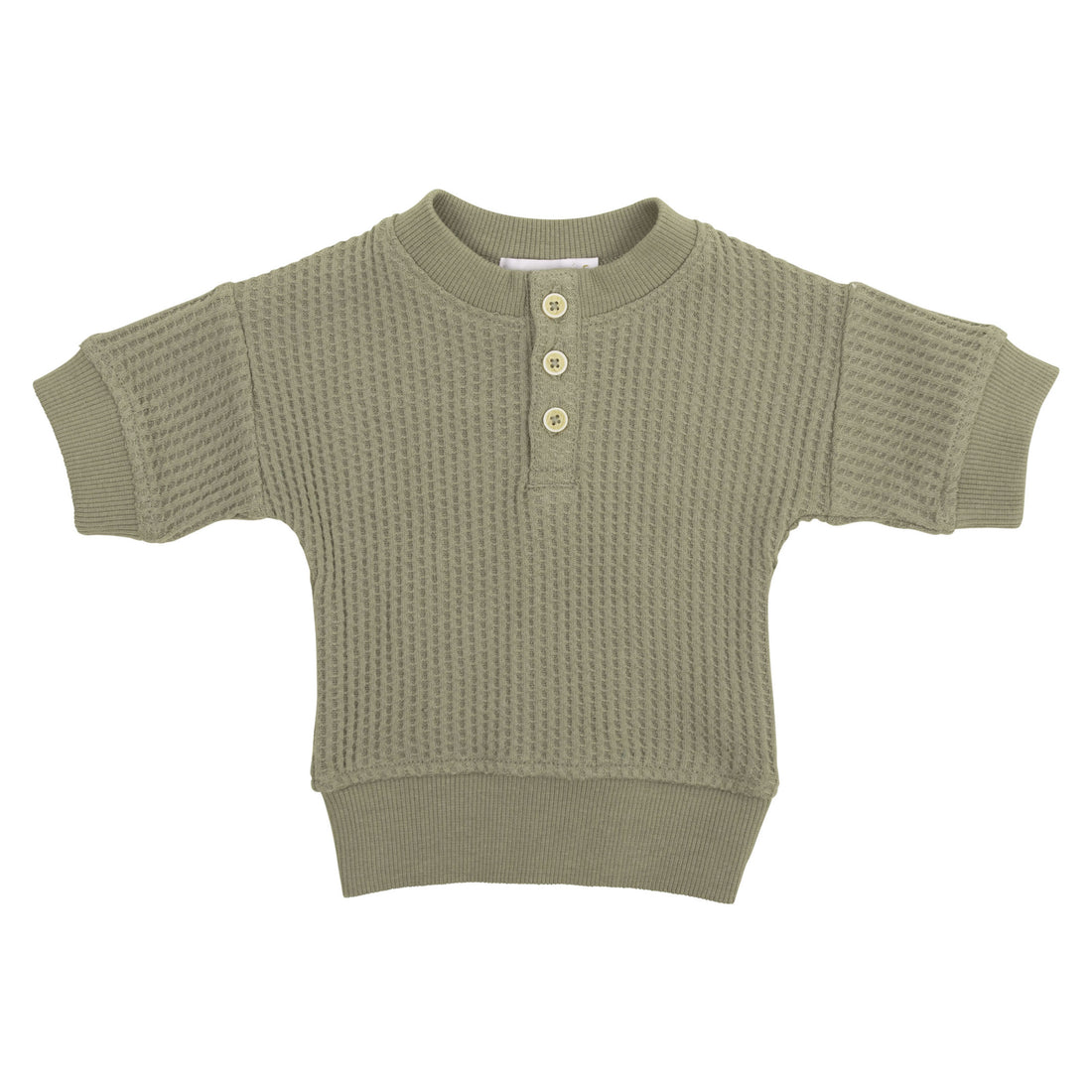 Jamie Kay Organic Cotton Waffle Andy Top - Woodland