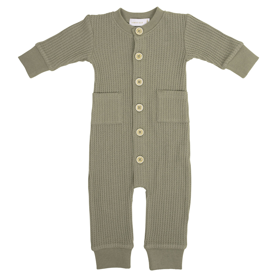 Jamie Kay Organic Cotton Waffle Lincoln Onepiece - Woodland