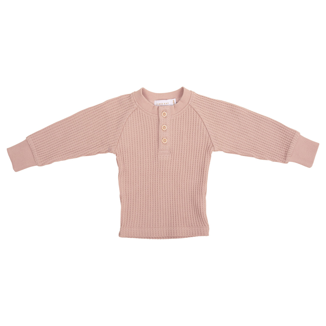 Jamie Kay Organic Cotton Waffle Mason Top - Dusky Rose