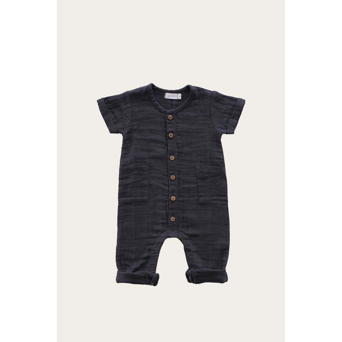 Jamie Kay Graphite Organic Cotton Muslin Ryan Onepiece