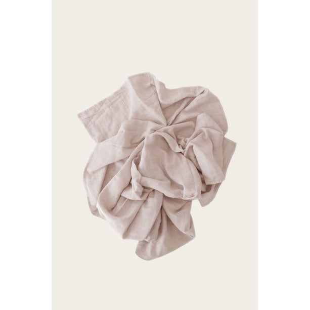 Jamie Kay Rose Dust Organic Cotton Muslin Wrap Blanket