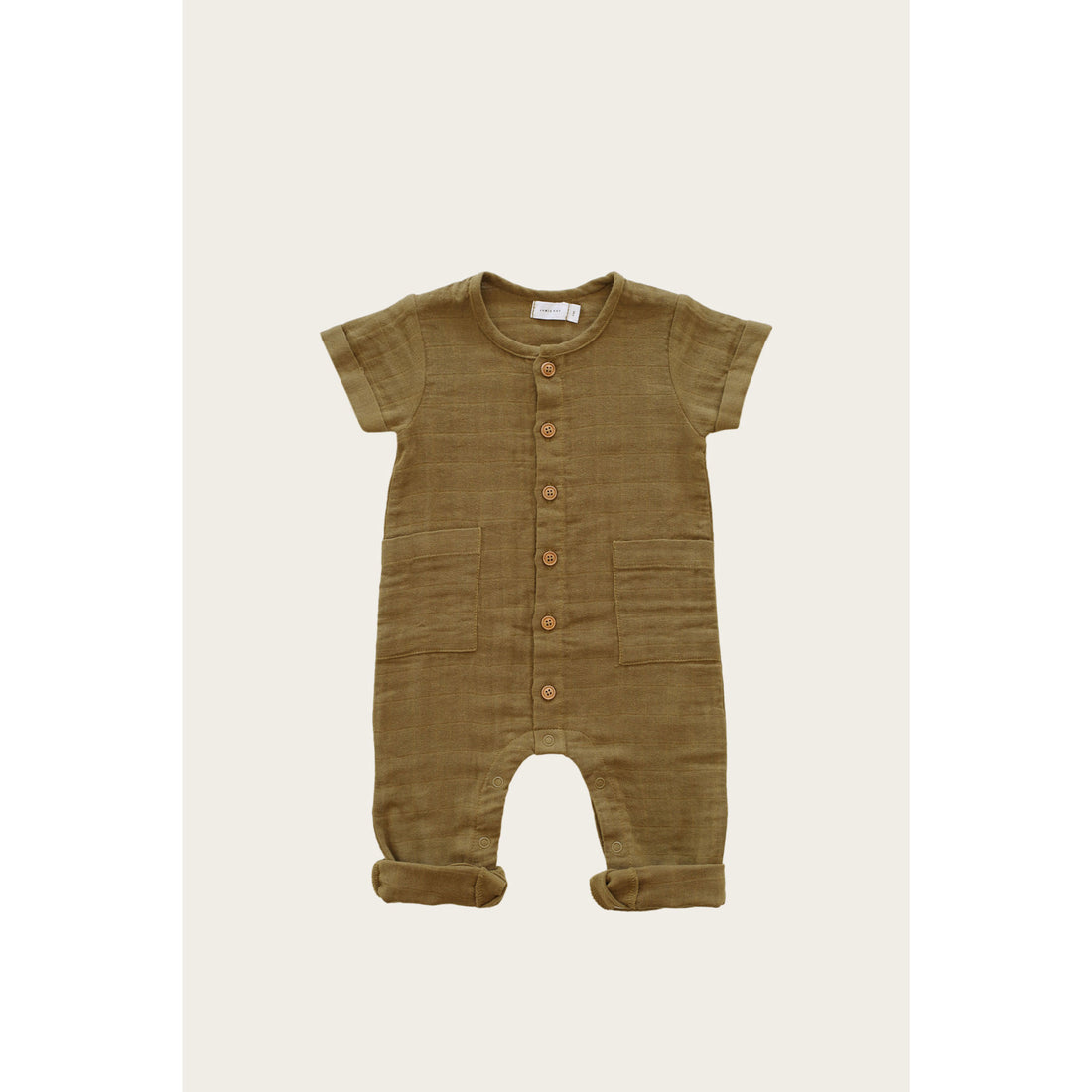 Jamie Kay Gold Organic Cotton Muslin Ryan Onepiece