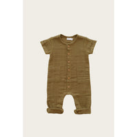 Jamie Kay Gold Organic Cotton Muslin Ryan Onepiece