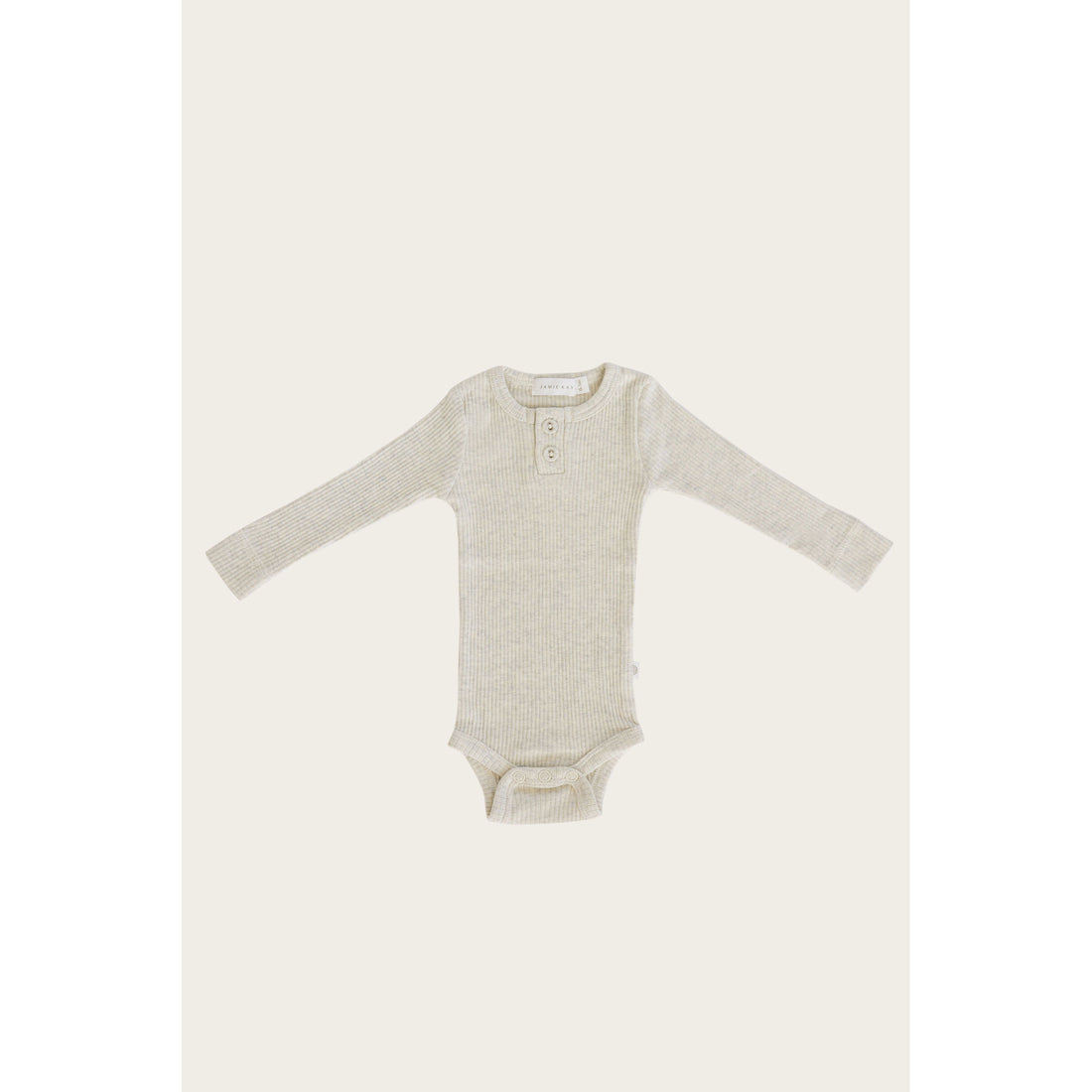 Jamie Kay Organic Essential Rib Bodysuit - Oatmeal Marle