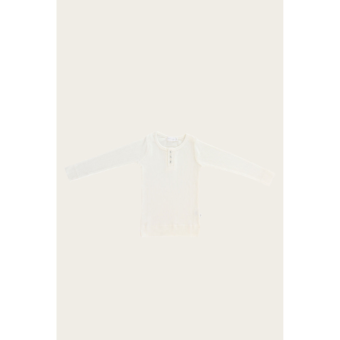 Jamie Kay Organic Essential L/S Henley - Milk