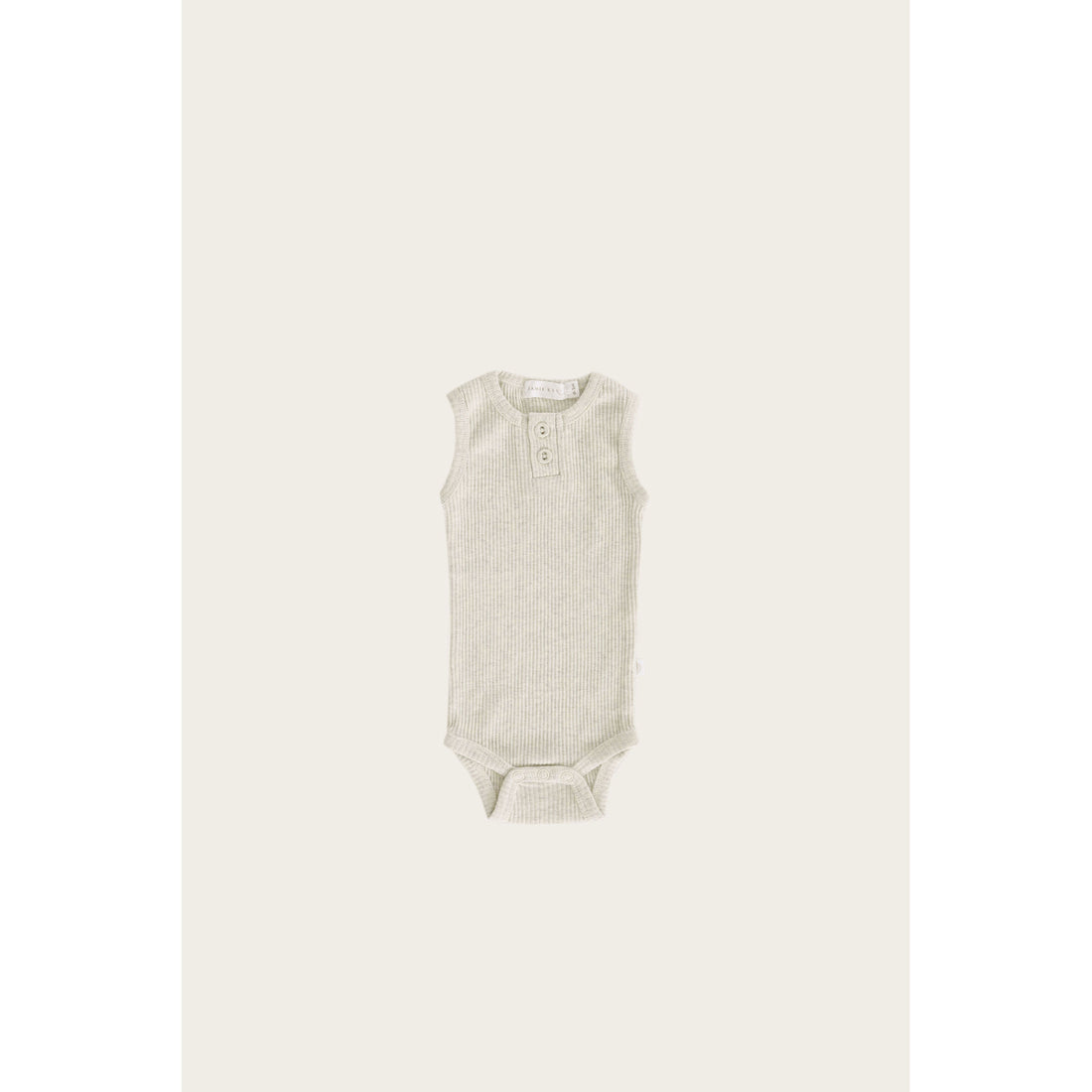 Jamie Kay Organic Essential Singlet Bodysuit - Oatmeal Marle