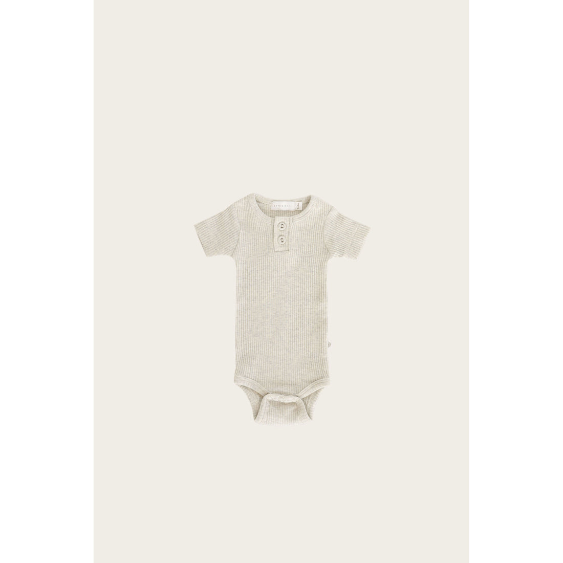 Jamie Kay Organic Essential S/S Bodysuit - Oatmeal Marle