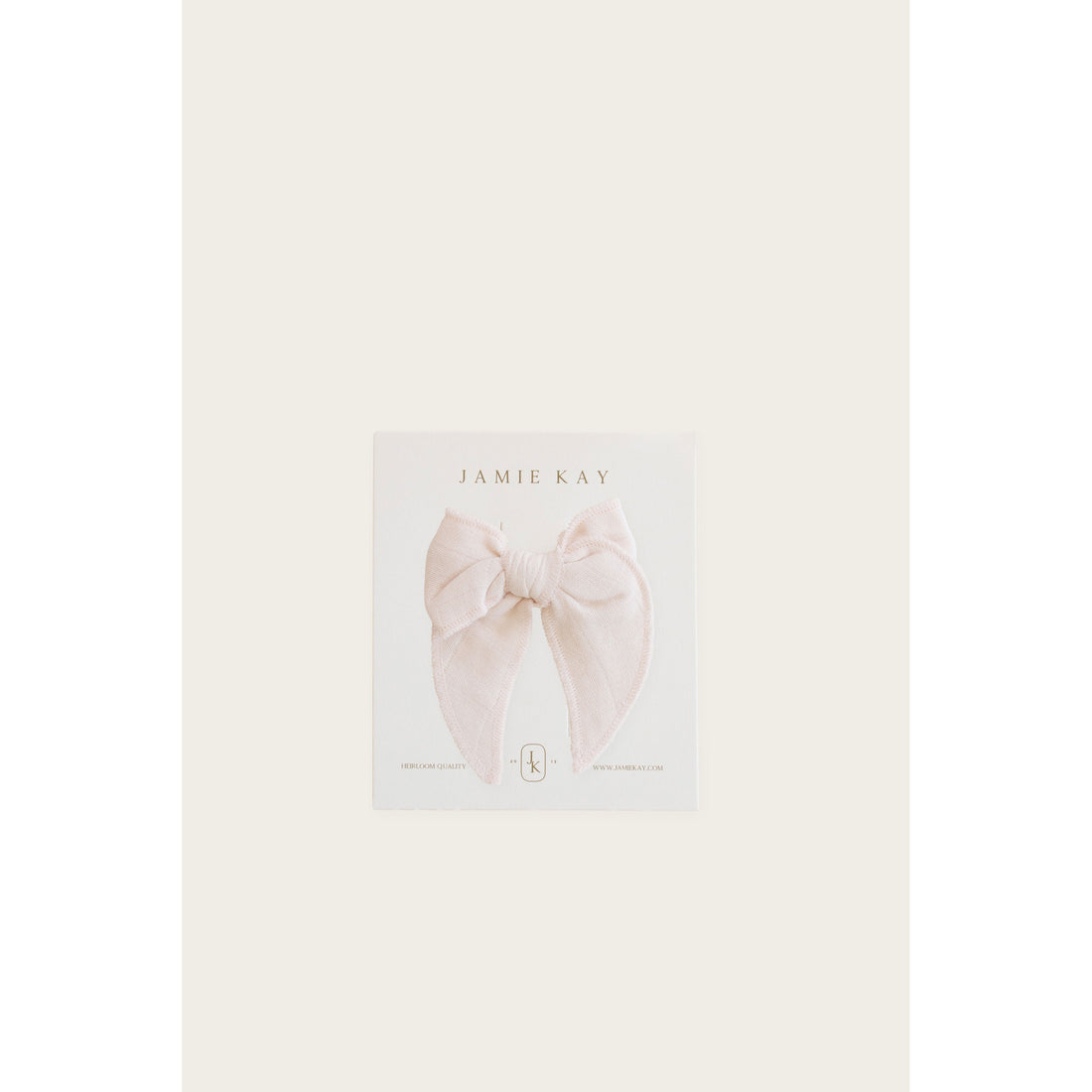 Jamie Kay Organic Cotton Muslin Bow - Blush