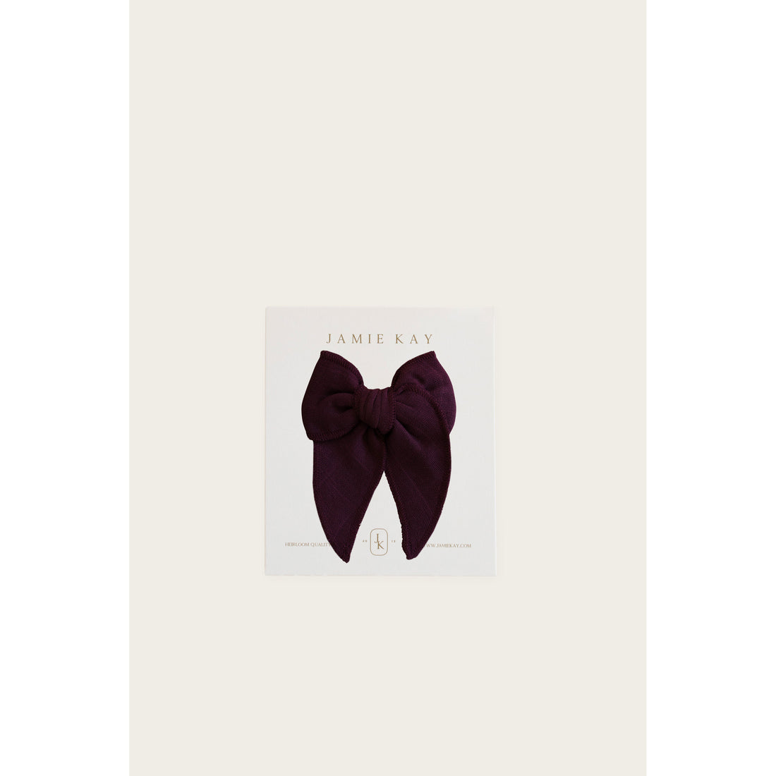 Jamie Kay Organic Cotton Muslin Bow - Fig