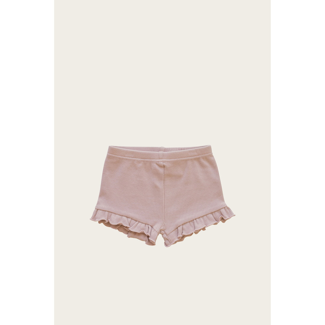 Jamie Kay Organic Cotton Fine Rib Frill Short - Rose Ash