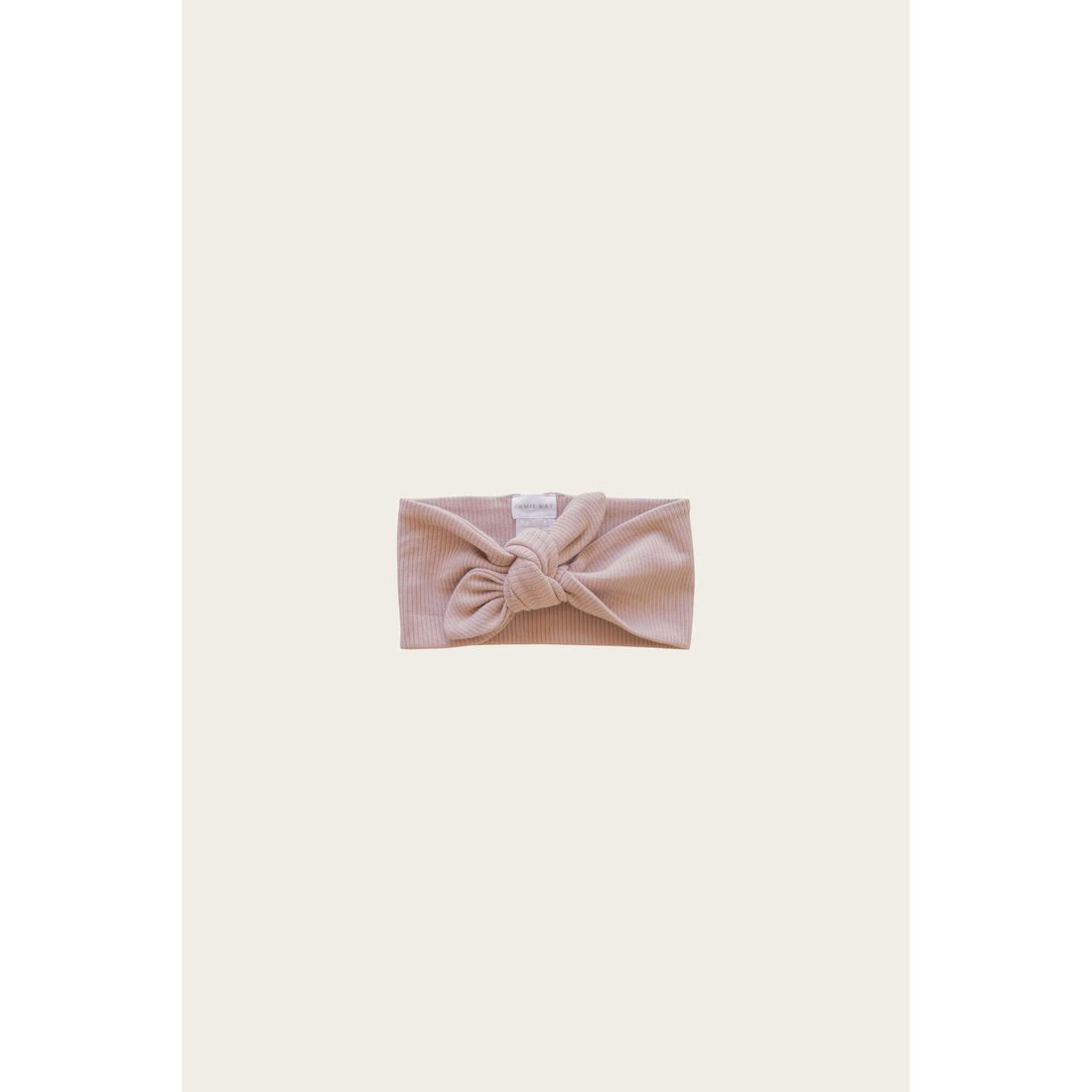 Jamie Kay Organic Cotton Fine Rib Headband - Rose Ash